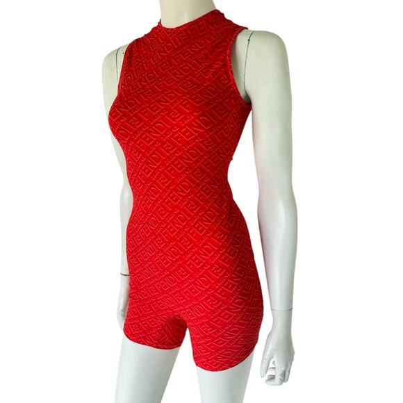 Fendi X Skims Sleeveless Mid Thigh Bodysuit In Georgia New with Tags! sz S - Picture 3 of 13